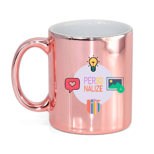 Caneca de Vidro Rose Gold 320ml