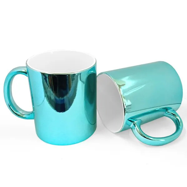 Caneca Espelhada/Cromada Azul Turquesa - Image 2