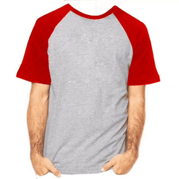 Camiseta Adulto Personalizada - Raglan Cinza Mescla (Verifique com um vendedor qual cor está disponivel) - Image 3